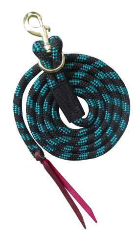 Showman  8' nylon pro braid lead rope with removable brass snap #7